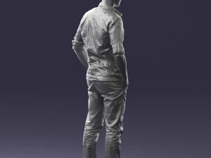 man in plaid shirt 0342 3D Model