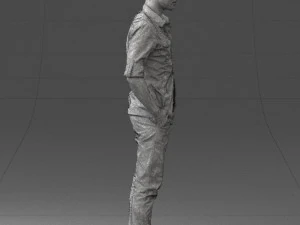 man in plaid shirt 0342 3D Model