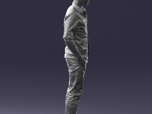 man in plaid shirt 0342 3d print ready 3D-printmodel