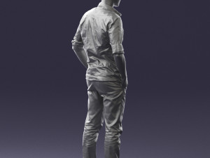 man in plaid shirt 0342 3d print ready 3D-printmodel