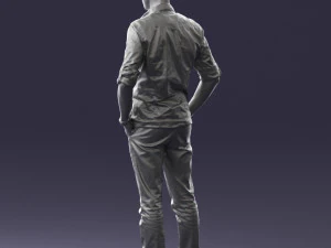 man in plaid shirt 0342 3d print ready 3D Print Model