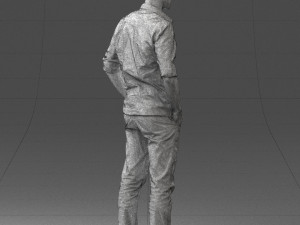 man in plaid shirt 0342 3d print ready 3D-printmodel