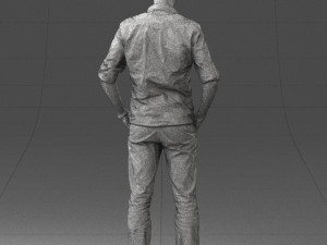 man in plaid shirt 0342 3d print ready 3D-printmodel