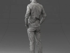 man in plaid shirt 0342 3d print ready 3D Print Model