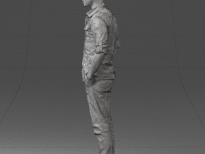 man in plaid shirt 0342 3d print ready 3D-printmodel