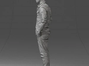man in plaid shirt 0342 3d print ready 3D Print Model