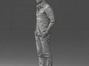 man in plaid shirt 0342 3d print ready 3D Print Model