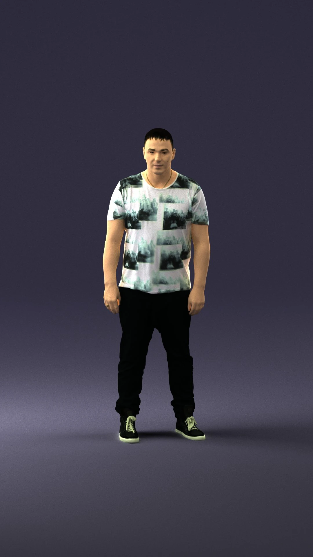 wide man in shirt 0343 3D Model .c4d .max .obj .3ds .fbx .stl .blend 