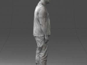 wide man in shirt 0343 3d print ready Modèles 3D en vedette