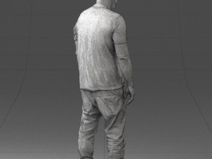wide man in shirt 0343 3d print ready Modèles 3D en vedette