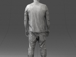 wide man in shirt 0343 3d print ready Modèles 3D en vedette