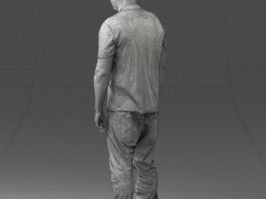 wide man in shirt 0343 3d print ready Modèles 3D en vedette