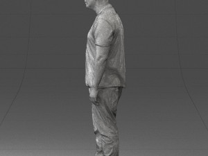 wide man in shirt 0343 3d print ready Modèles 3D en vedette
