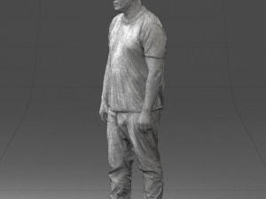 wide man in shirt 0343 3d print ready Modèles 3D en vedette