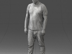 wide man in shirt 0343 3d print ready Modèles 3D en vedette
