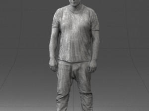 wide man in shirt 0343 3d print ready Modèles 3D en vedette