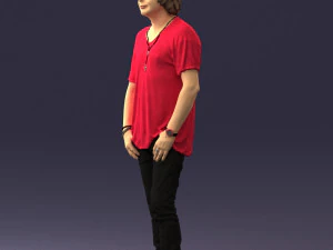 man in pink t-shirt 044 3D Model