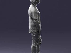 man in pink t-shirt 044 3D Model