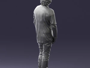 man in pink t-shirt 044 3D Model