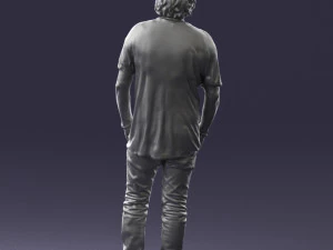 man in pink t-shirt 044 3D Model