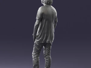 man in pink t-shirt 044 3D Model