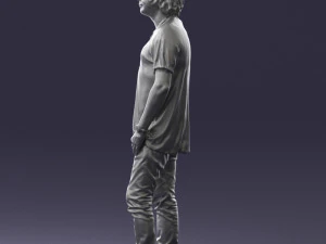 man in pink t-shirt 044 3D Model