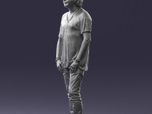man in pink t-shirt 044 Modèle 3D