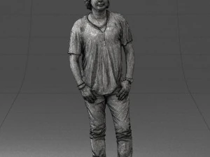 man in pink t-shirt 044 3D Model