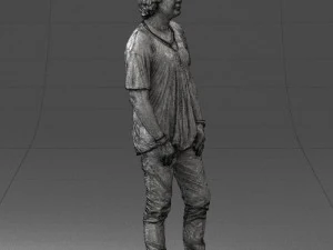 man in pink t-shirt 044 3D Model