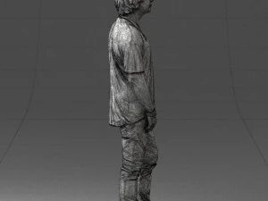 man in pink t-shirt 044 3D Model