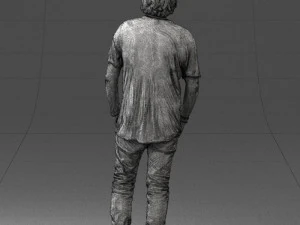 man in pink t-shirt 044 3D Model