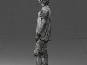 man in pink t-shirt 044 3D Model