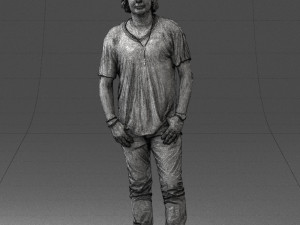 man in pink t-shirt 044 Modèle 3D