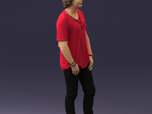 man in pink t-shirt 044 3d print ready 3D-Druckmodell