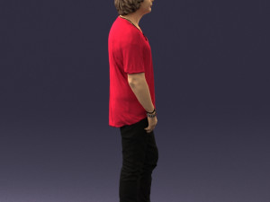 man in pink t-shirt 044 3d print ready 3D-Druckmodell