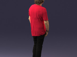 man in pink t-shirt 044 3d print ready 3D-Druckmodell