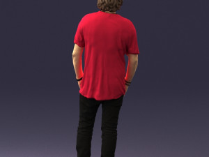 man in pink t-shirt 044 3d print ready 3D-Druckmodell