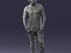man in pink t-shirt 044 3d print ready 3D-Druckmodell