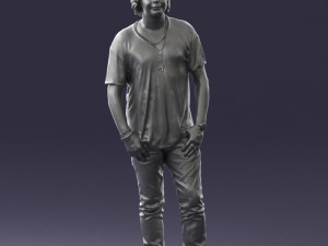 man in pink t-shirt 044 3d print ready 3D-Druckmodell