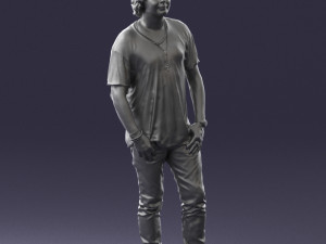 man in pink t-shirt 044 3d print ready 3D-Druckmodell