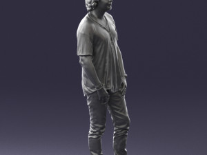 man in pink t-shirt 044 3d print ready 3D-Druckmodell