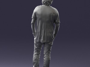 man in pink t-shirt 044 3d print ready 3D-Druckmodell