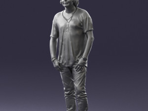 man in pink t-shirt 044 3d print ready 3D-Druckmodell
