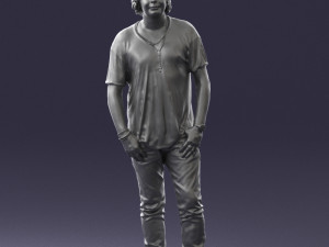 man in pink t-shirt 044 3d print ready 3D-Druckmodell