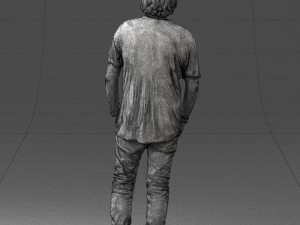 man in pink t-shirt 044 3d print ready 3D-Druckmodell