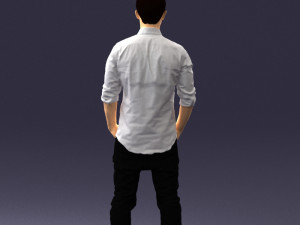 man in white shirt 0345 3D 模型