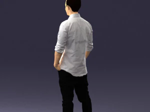 man in white shirt 0345 3d print ready 3D Print Model