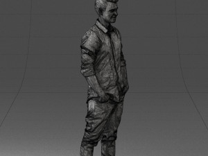 man in white shirt 0345 3d print ready Model Cetak 3D