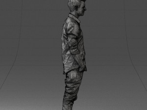 man in white shirt 0345 3d print ready Model Cetak 3D