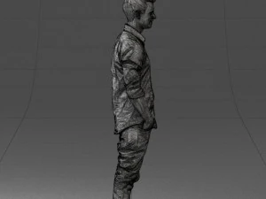 man in white shirt 0345 3d print ready 3D Print Model